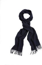 Solid Wool Scarf - Evening Blue